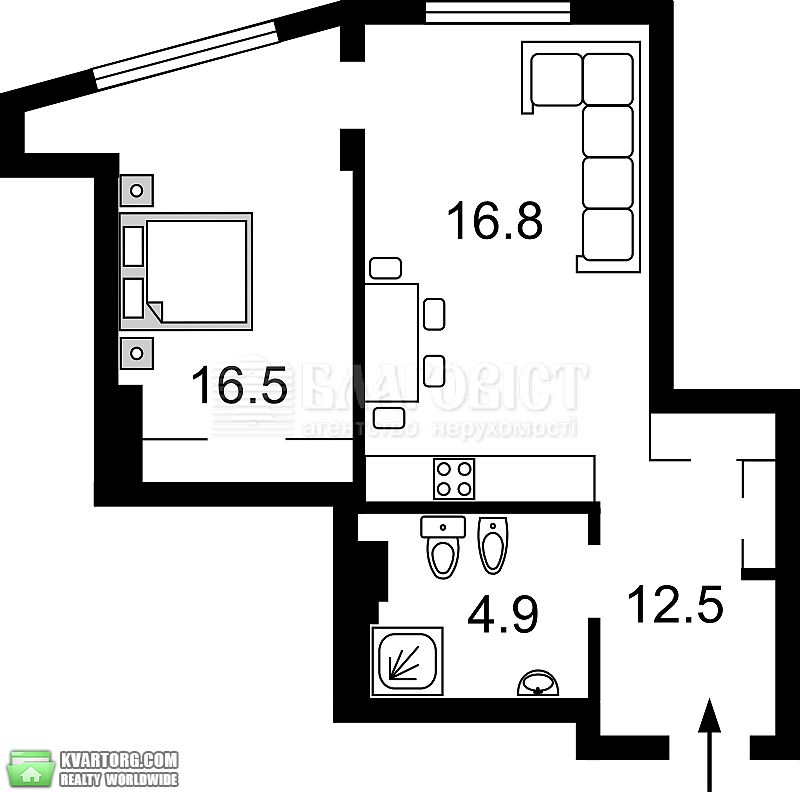 Sell 2-room apartment. Киев,  Белорусская — photo 3