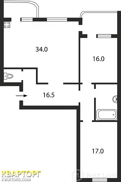 продам 3-комнатную квартиру. Киев,   Княжий Затон - фото 2