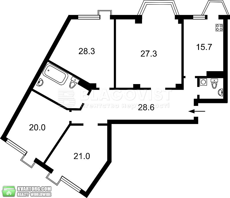 Sell 4-room apartment. Киев,  Ломоносова — photo 1