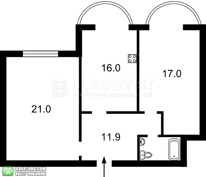 Rent out 2-room apartment. Киев,  Феодосийский пер — photo 9