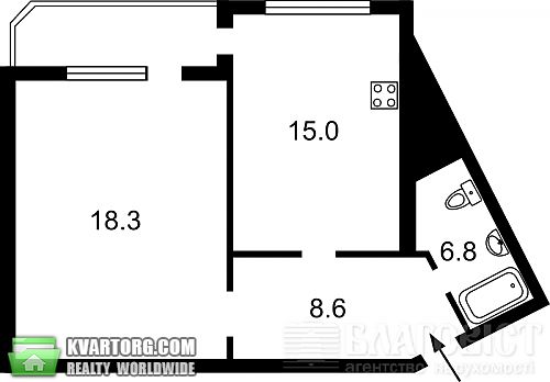 Sell 1-room apartment. Киев, Вишняковская — photo 2