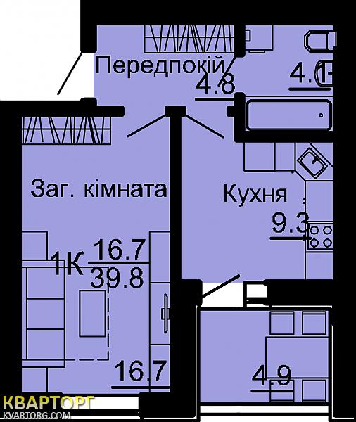 Sell 1-room apartment. Киев, сагайдачного — photo 1