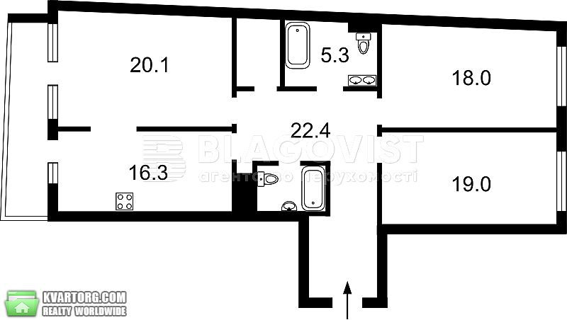 продам 3-комнатную квартиру. Киев,   Брест-Литовский пер - фото 1