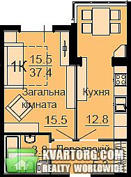 продам 1-комнатную квартиру. Киевская обл.,  Кошевая  - фото 1