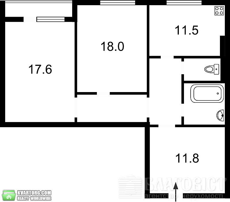Sell 1-room apartment. Киев,  Правды пр — photo 1