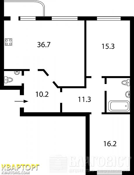 Sell 3-room apartment. Киев,  Пчелки — photo 2
