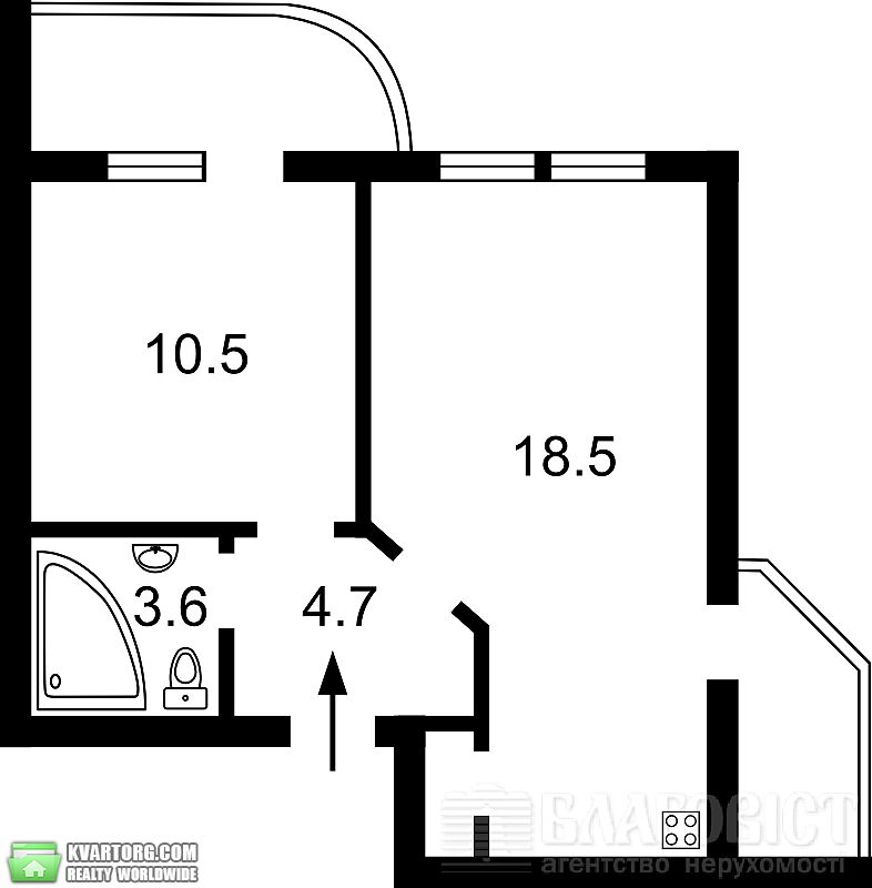 Sell 2-room apartment. Киев,  Бориспольская — photo 4