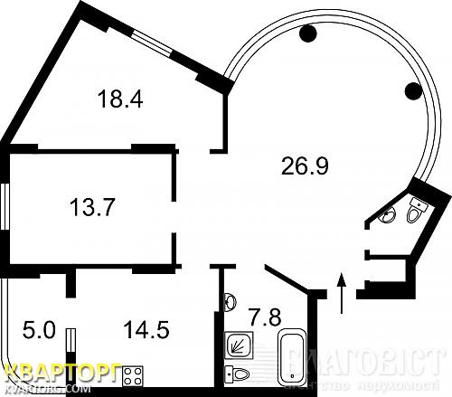 Sell 3-room apartment. Киев,  Черновола — photo 3