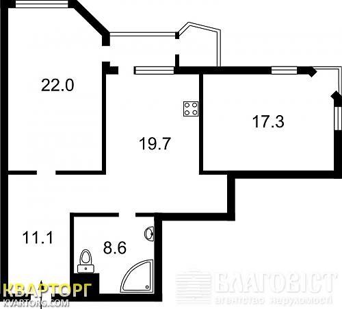 Sell 2-room apartment. Киев,  Кудряшова — photo 2