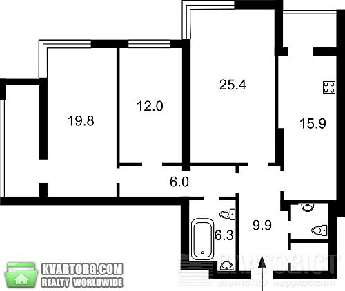 Sell 3-room apartment. Киев, Краснозвездный пр — photo 2