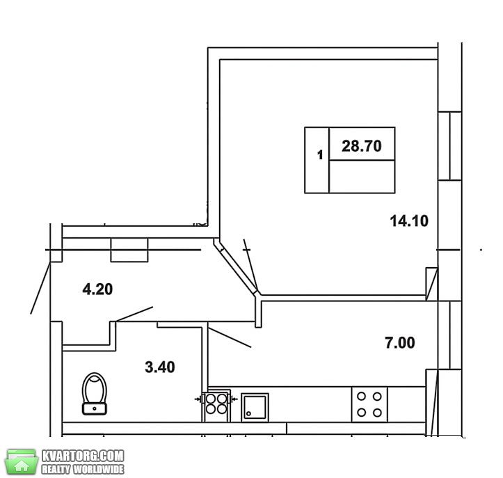 Sell 1-room apartment. Одесса, Адмиральский проспект — photo 2