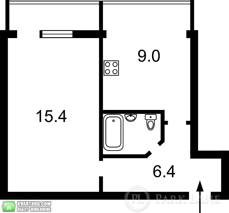 Sell 1-room apartment. Киев,  Серафимовича — photo 9