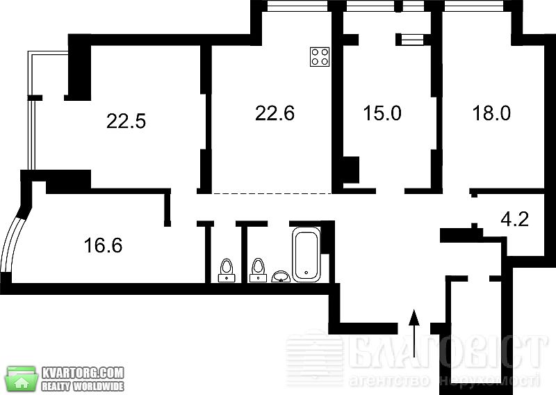 Sell 4-room apartment. Киев,  Ахматовой — photo 2