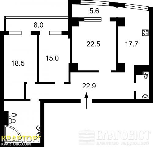 Sell 3-room apartment. Киев,  Оболонская наб — photo 2