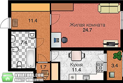 Sell 1-room apartment. Киев, Клименко — photo 10