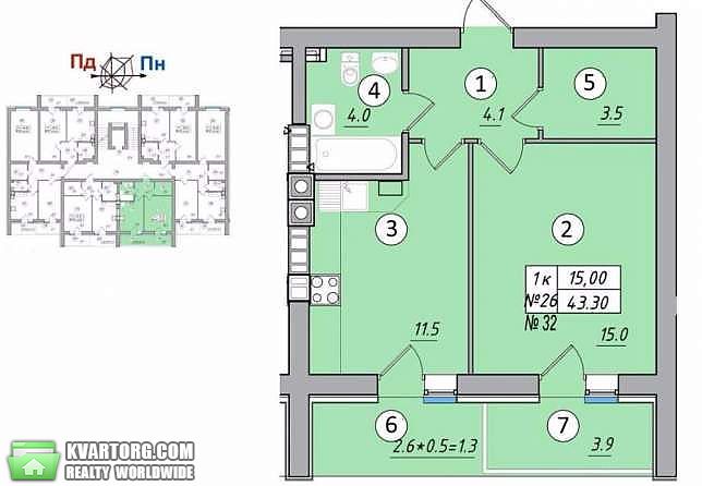 Sell 1-room apartment. Киев,  Лебедева — photo 2