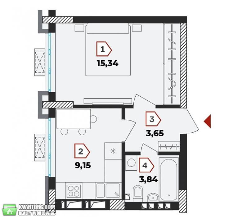 Sell 1-room apartment. Киев,  Московский пр — photo 1