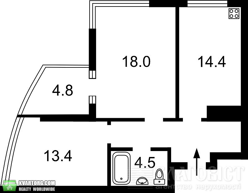 Sell 2-room apartment. Киев,  Бажана — photo 2