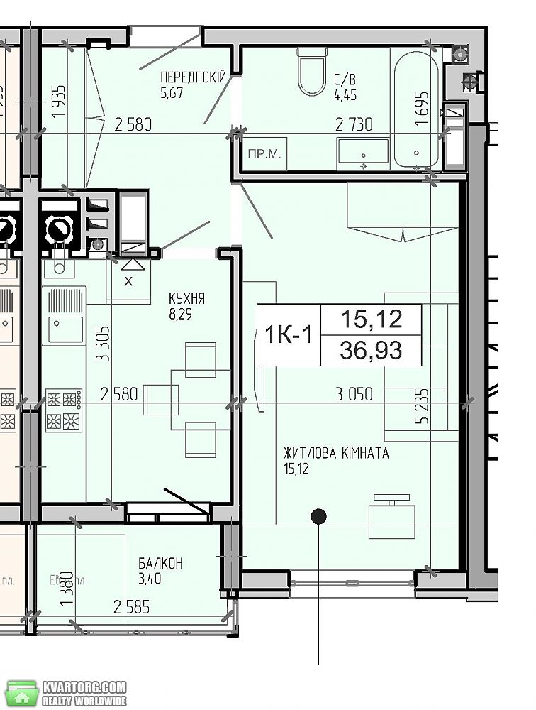Sell 1-room apartment. Киев, Единства — photo 2