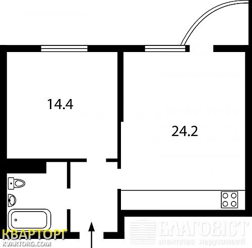 Sell 2-room apartment. Киев, Мейтуса — photo 2