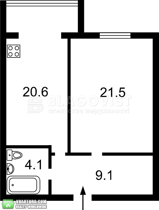 Sell 1-room apartment. Киев,  Ломоносова — photo 5