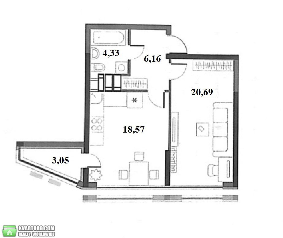 Sell 1-room apartment. Киев,  Киквидзе — photo 1