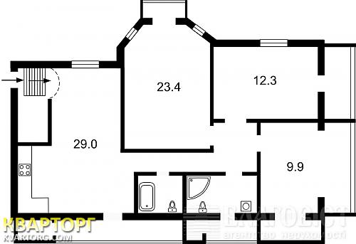 Sell 3-room apartment. Киев,  Заньковецкой — photo 2
