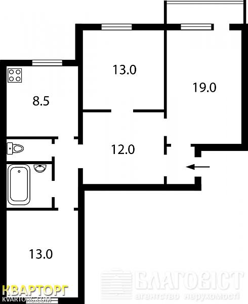 Sell 3-room apartment. Киев,  Ахматовой — photo 8