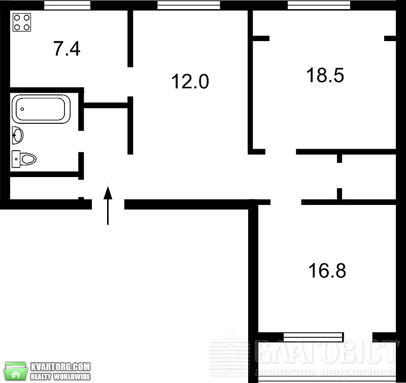 Sell 3-room apartment. Киев,  Героев Сталинграда пр — photo 3