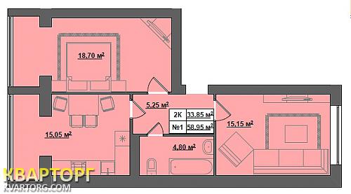 Sell 2-room apartment. Киев,  Большая Окружная — photo 1