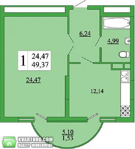 Sell 1-room apartment. Киев,  Ломоносова — photo 3
