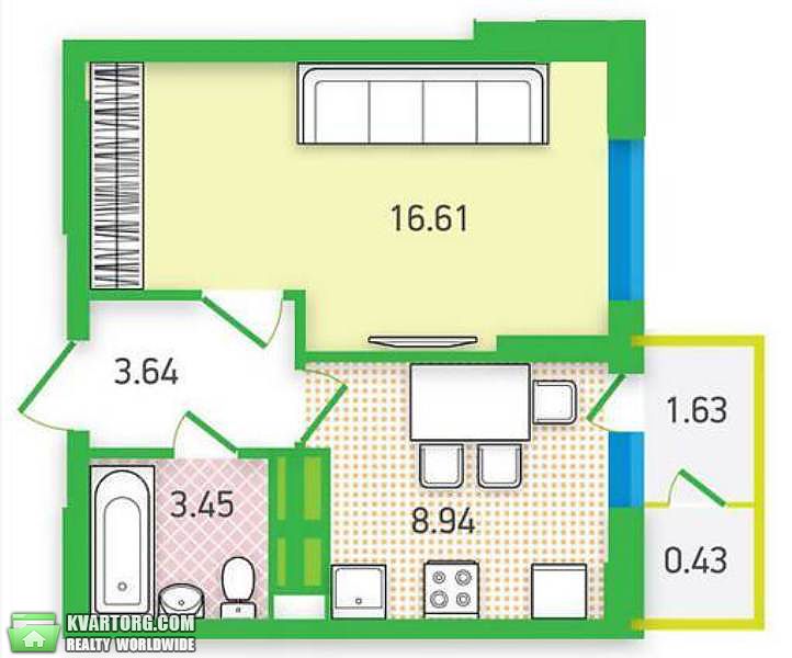 Sell 1-room apartment. Киев,  Стуса — photo 3