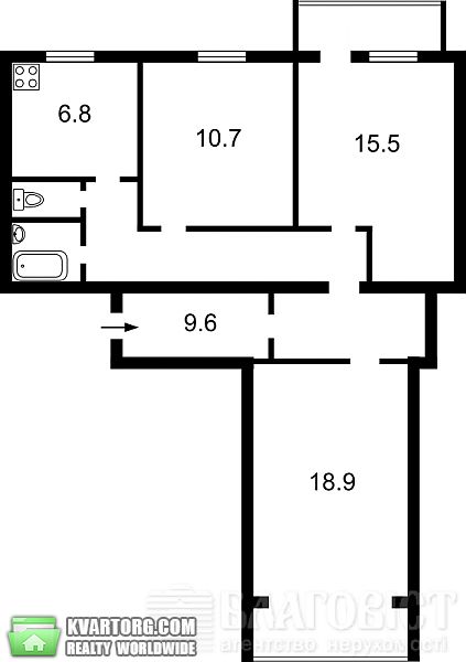 Sell 3-room apartment. Киев, Верховинная — photo 5