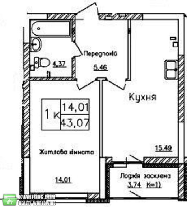 Sell 1-room apartment. Киев,  Львовская — photo 3