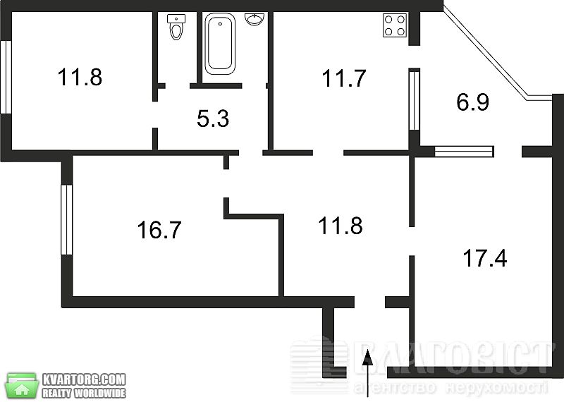 Sell 3-room apartment. Киев,  Ломоносова — photo 2