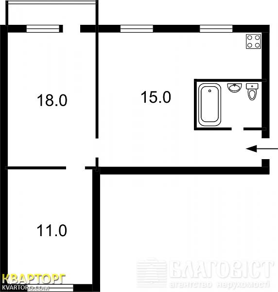 продам 2-комнатную квартиру. Киев,   Леси Украинки бул - фото 2