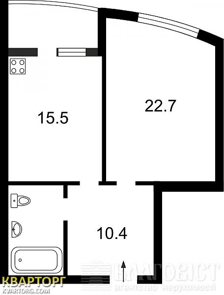 Sell 1-room apartment. Киев, Ушакова — photo 3