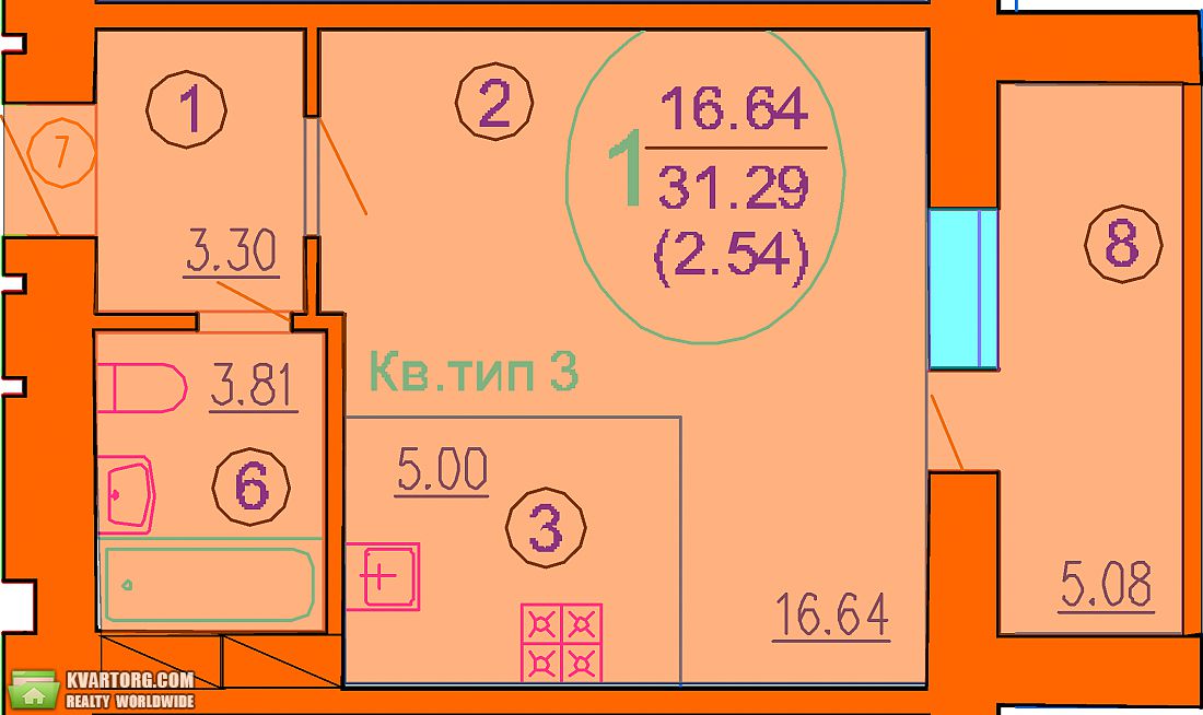 Sell 1-room apartment. Киев, Чубинского — photo 1