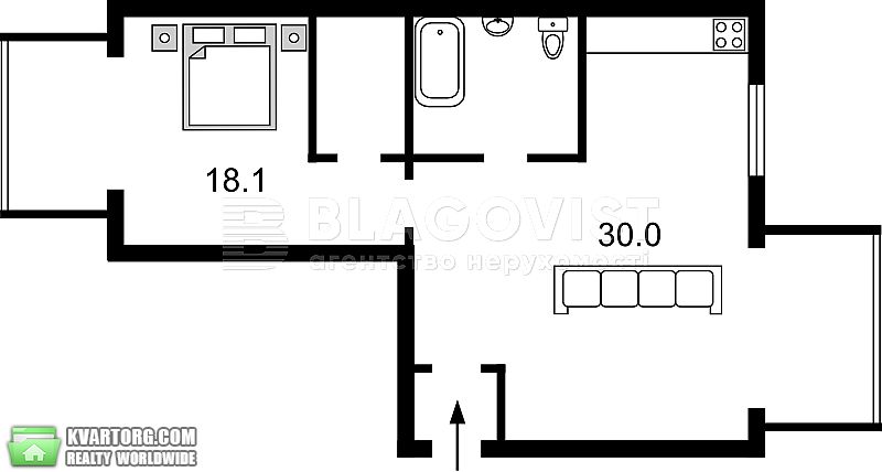 Sell 2-room apartment. Киев, Глазунова — photo 2