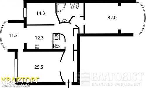 Sell 3-room apartment. Киев, Героев Сталинграда пр — photo 2
