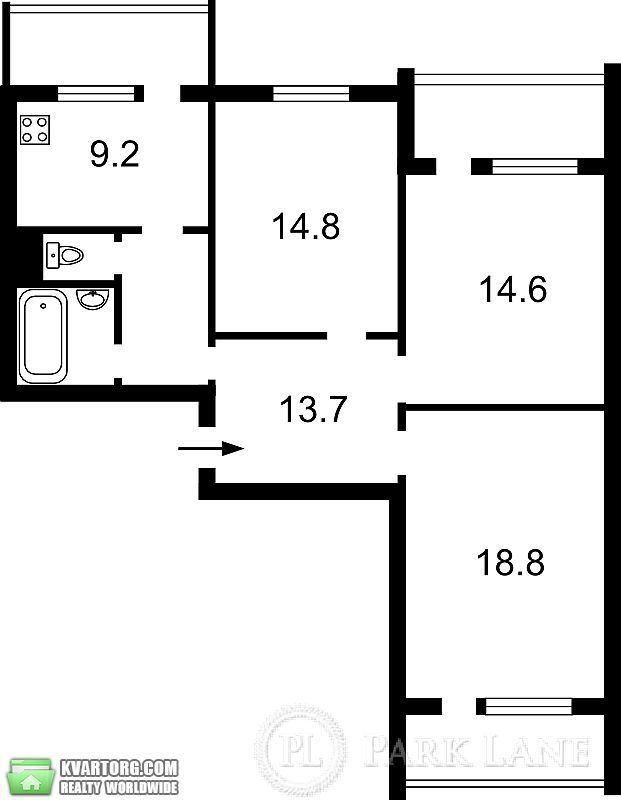 Sell 3-room apartment. Киев, Ахматовой — photo 7