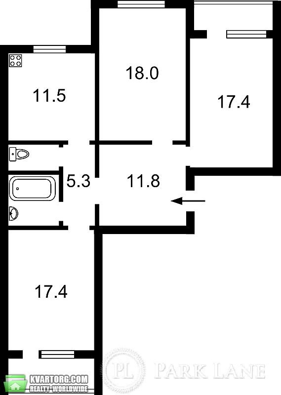 Sell 3-room apartment. Киев, Здолбуновская — photo 5