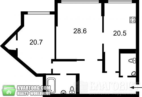 Sell 2-room apartment. Киев,  Срибнокильская — photo 2