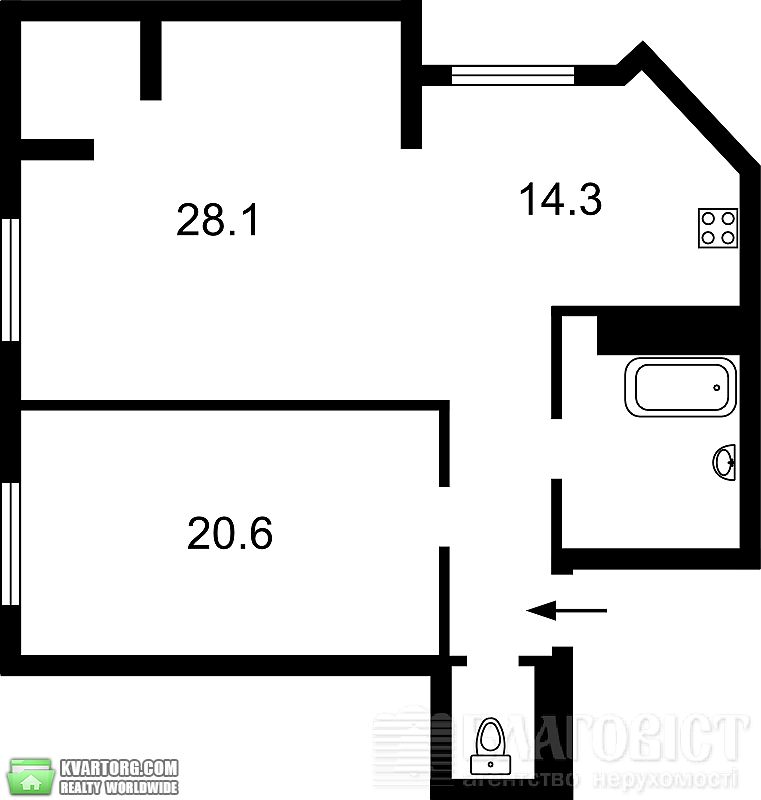 Sell 2-room apartment. Киев,  Героев Сталинграда пр — photo 4