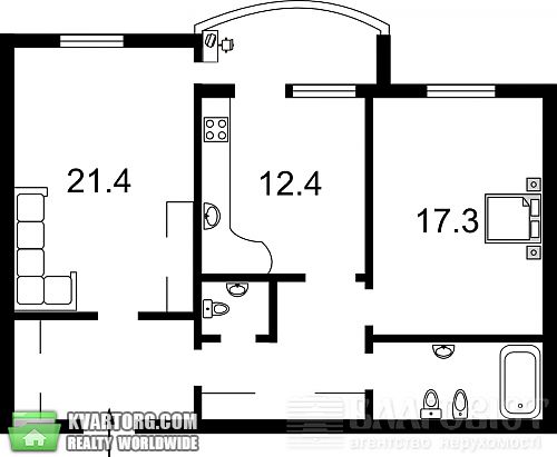 Sell 2-room apartment. Киев, Героев Сталинграда пр — photo 1