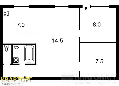 Sell 2-room apartment. Киев, 40 лет октября — photo 2