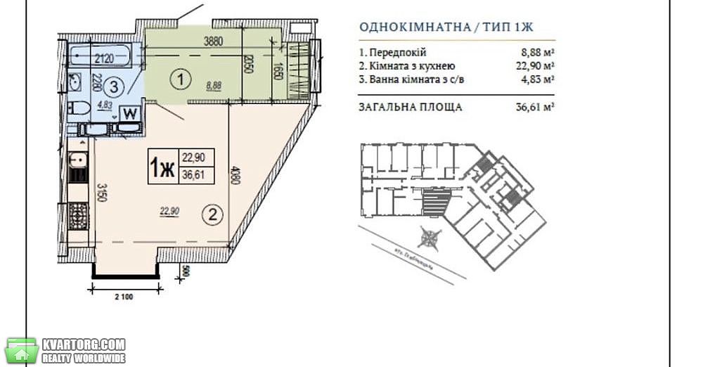 продам 1-комнатную квартиру. Киев,   Глубочицкая - фото 2