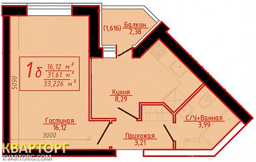 продам 1-комнатную квартиру. Буча,  Богдана Хмельницкого - фото 10