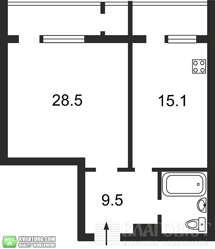 Sell 1-room apartment. Киев,  Щорса — photo 4