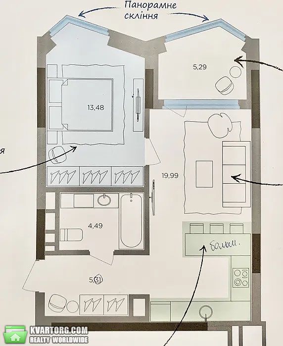 Sell 1-room apartment. Киев,  Липковского — photo 3